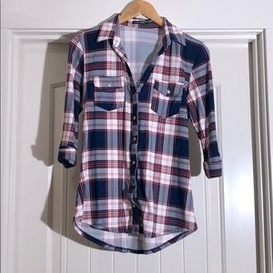 Soft plaid button up shirt